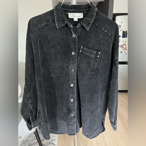 Black Casual Button Down Shirt